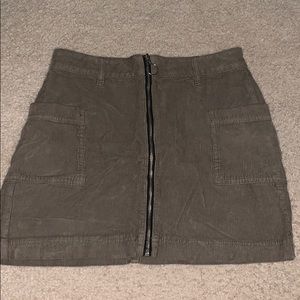 pac sun yellow olive green skirt
